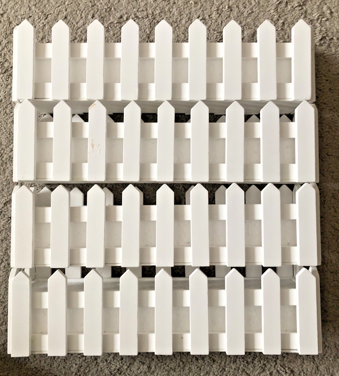 NEW Lot of 4 XONOR Artificial Flower Plants – Picket Fence Pot for Inside Plants