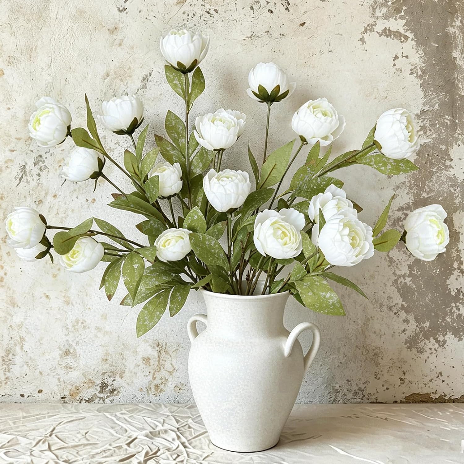 6 Pcs Faux Peonies Artificial Flower 29 Inch Artificial Flowers Bulk Silk Fake B