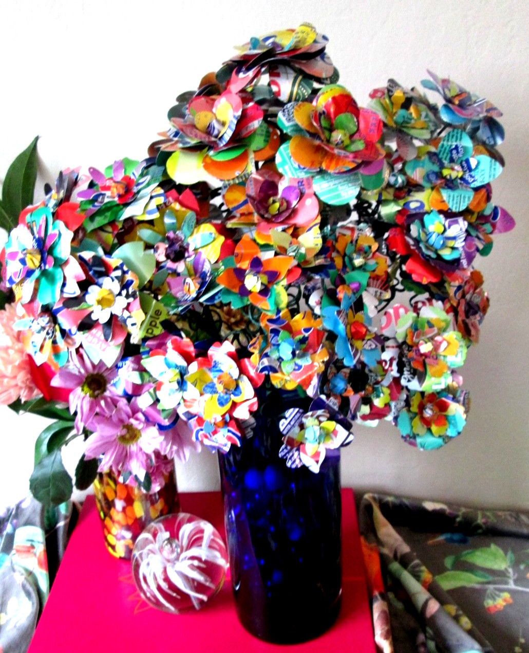 Flower Boquet Upcycled Floral Stems (x5 multicolor) Weddings Gifts Decor