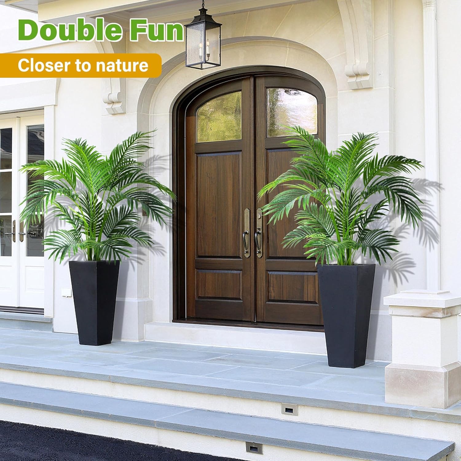 4 FT Artificial Palm Tree Plant 47 Inch Silk Tree Indoor Decor