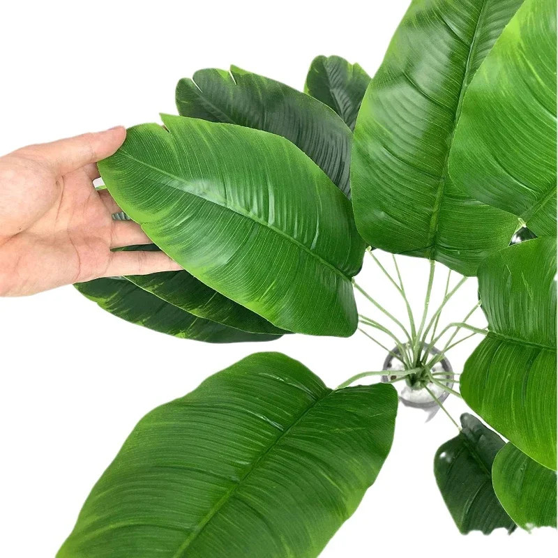 Artificial Palm Tree Large Fake Banana Plant Real Touch Leaves Home Garden Decor