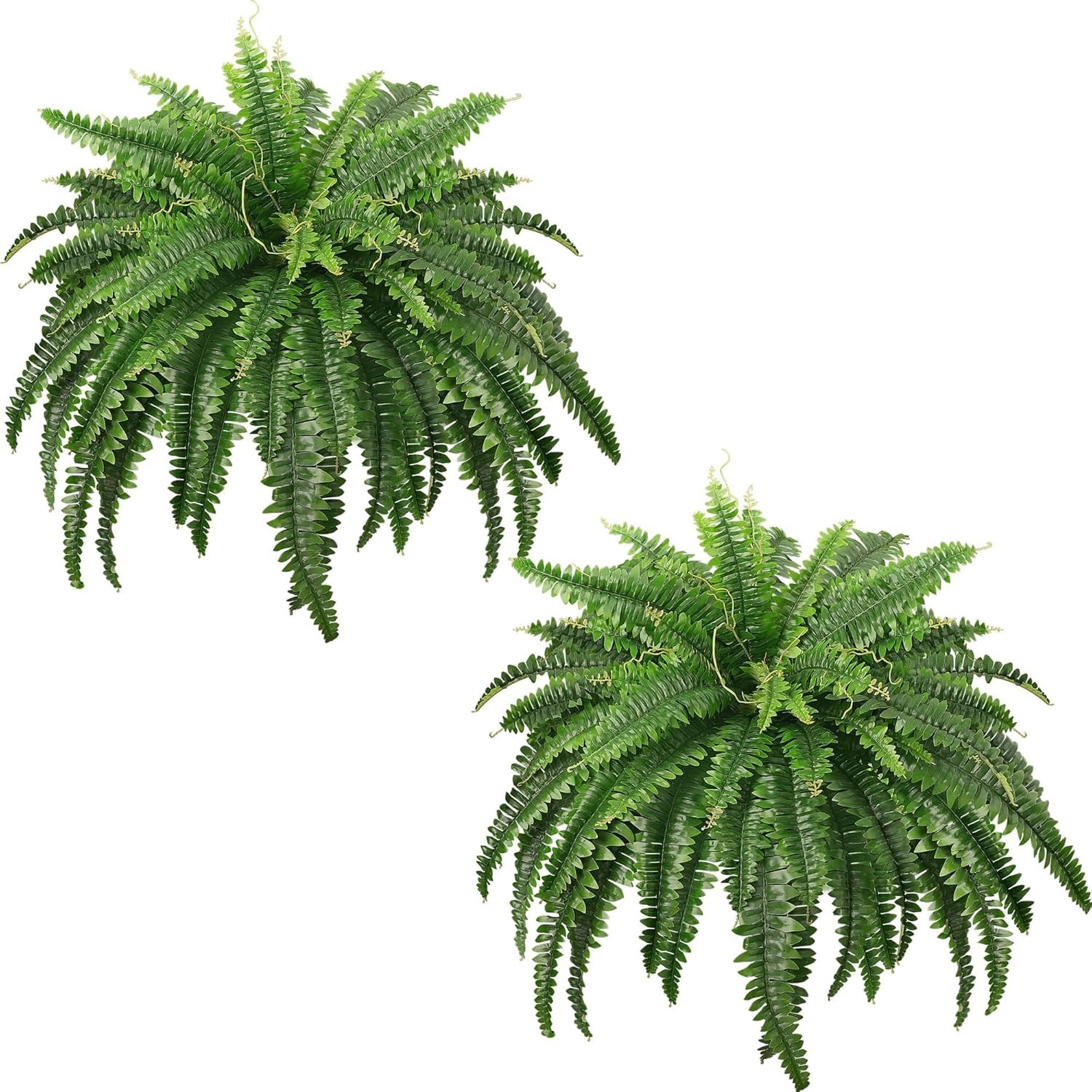 Artificial Ferns Large Indoor Outdoor Plants Faux Ferns 2pcs 45 Inch