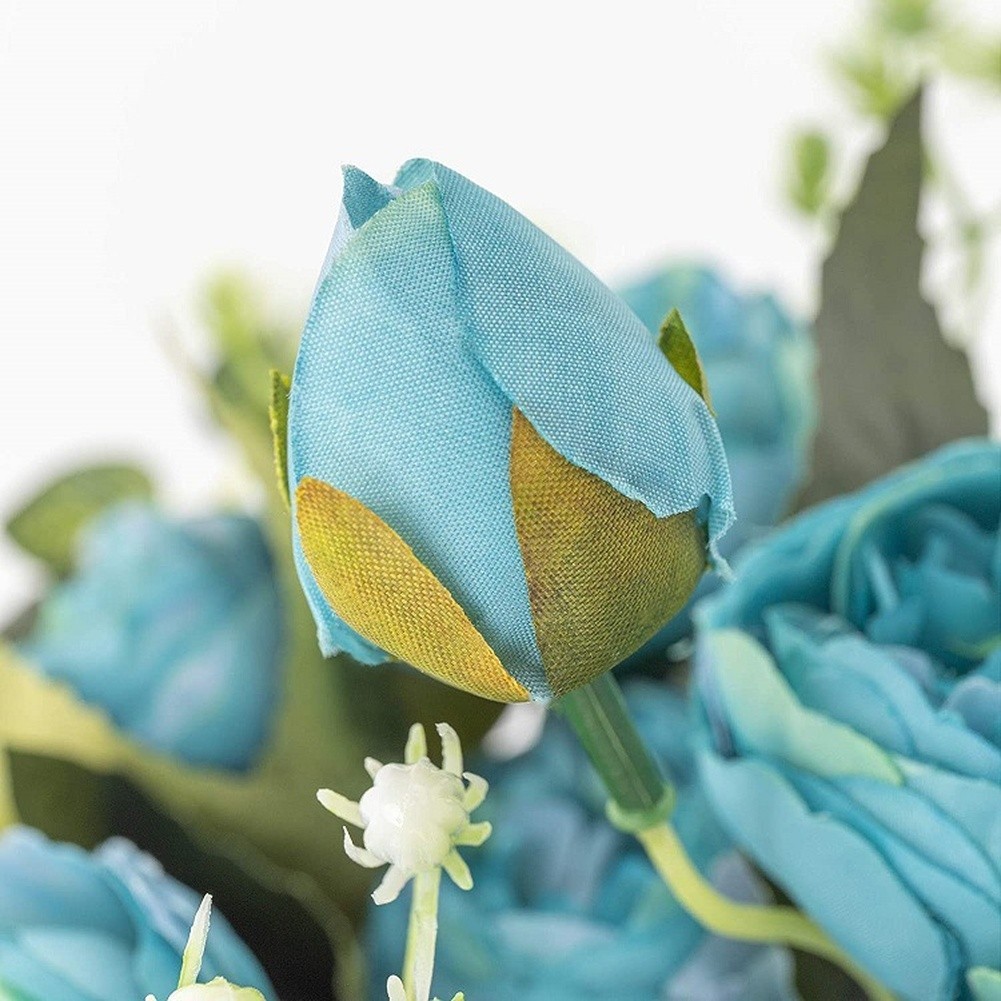 5 Head Persian Peony Silk Flowers Wedding Home Decor Fake Roses Bouquet