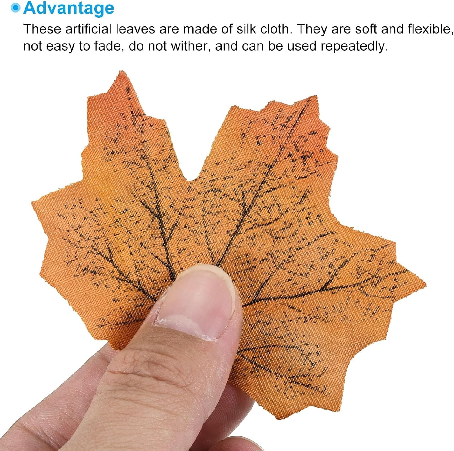 Artificial Leaves, 400Pcs Fall Maple Autumn Fake Leaf for Wedding Party Thanksgi