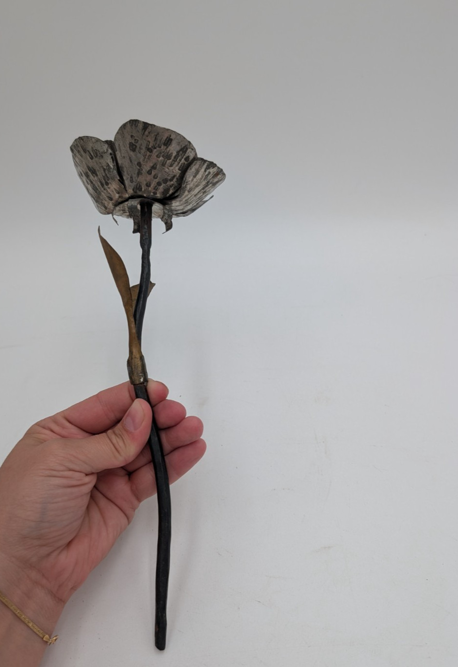 Hand Crafted Welded Metal Forever Rose 🌹