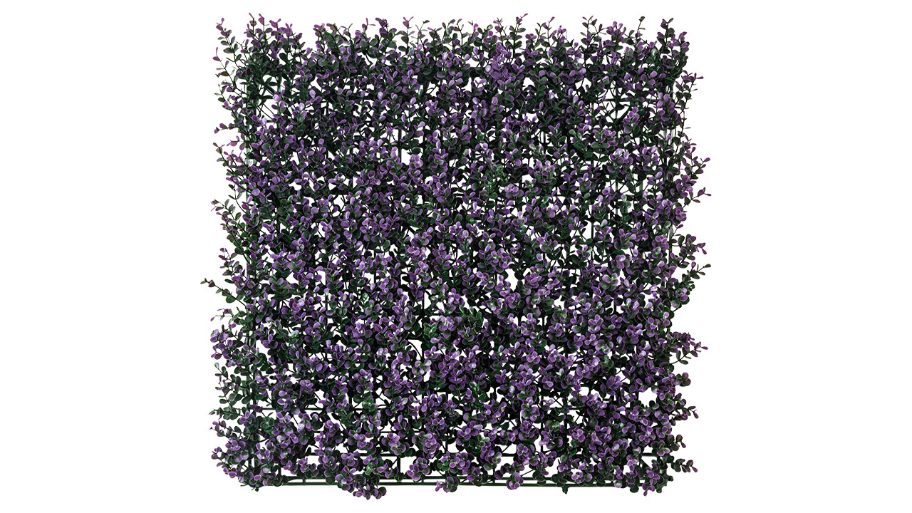 Emerald Artificial Greenery – Artificial Ivy Panel (Box) Purple Buxus