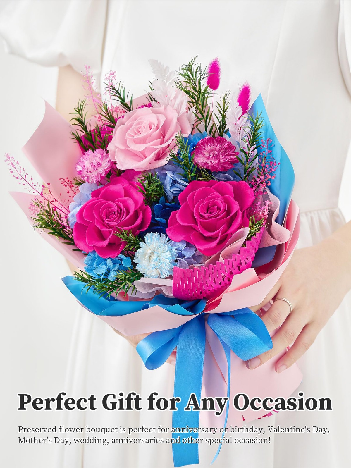 Preserved Flowers Bouquet, Forever Flowers for Delivery, Mothers Day Long-Las…