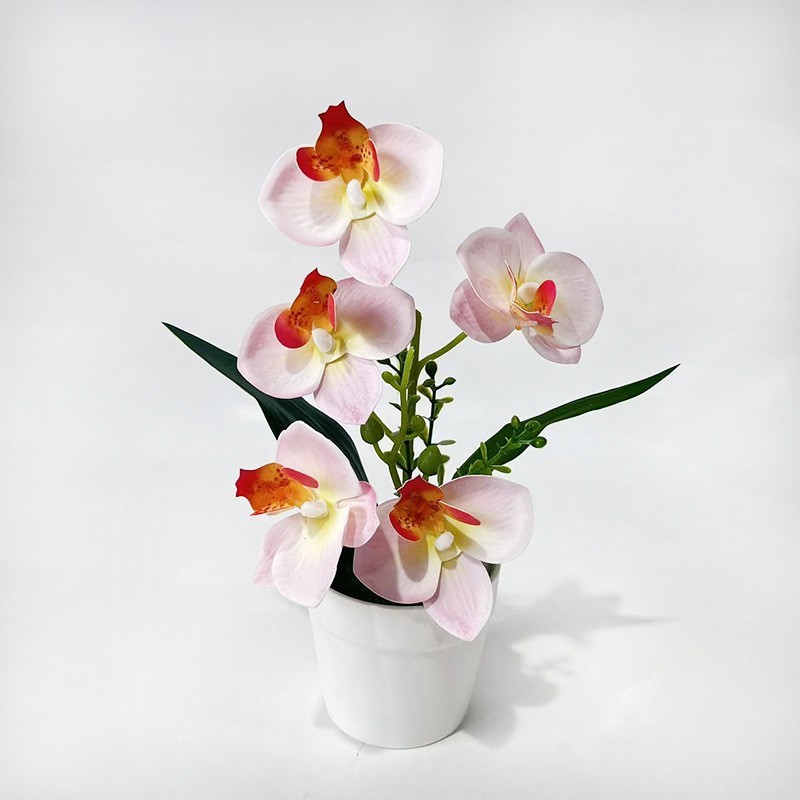 Realistic Faux Butterfly Orchid 9.45in Compact Size Indoor Table Decor