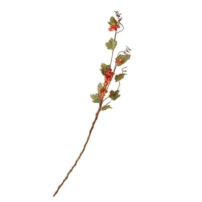 Group of 2 Orange Artificial Grape Cluster 32″ Floral Stems