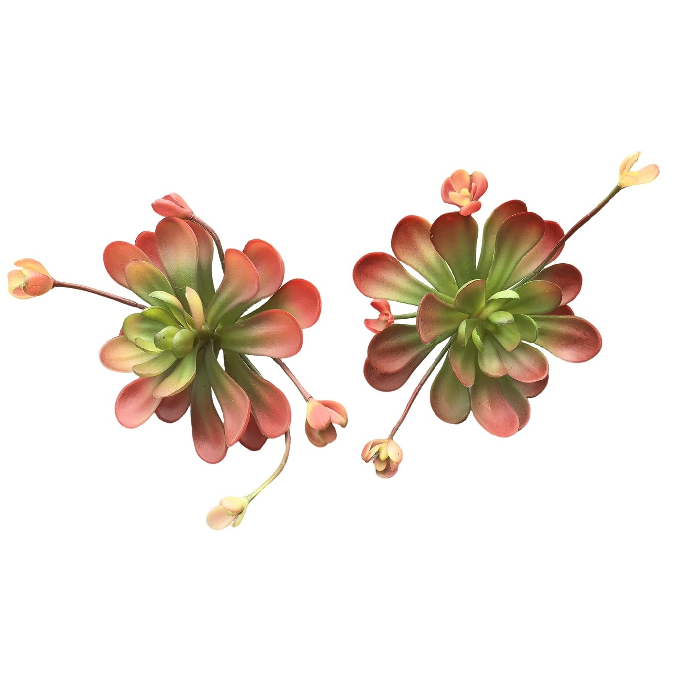 2 PCS Realistic Red Fake Succulent Plants For Garden Arrangement Decor