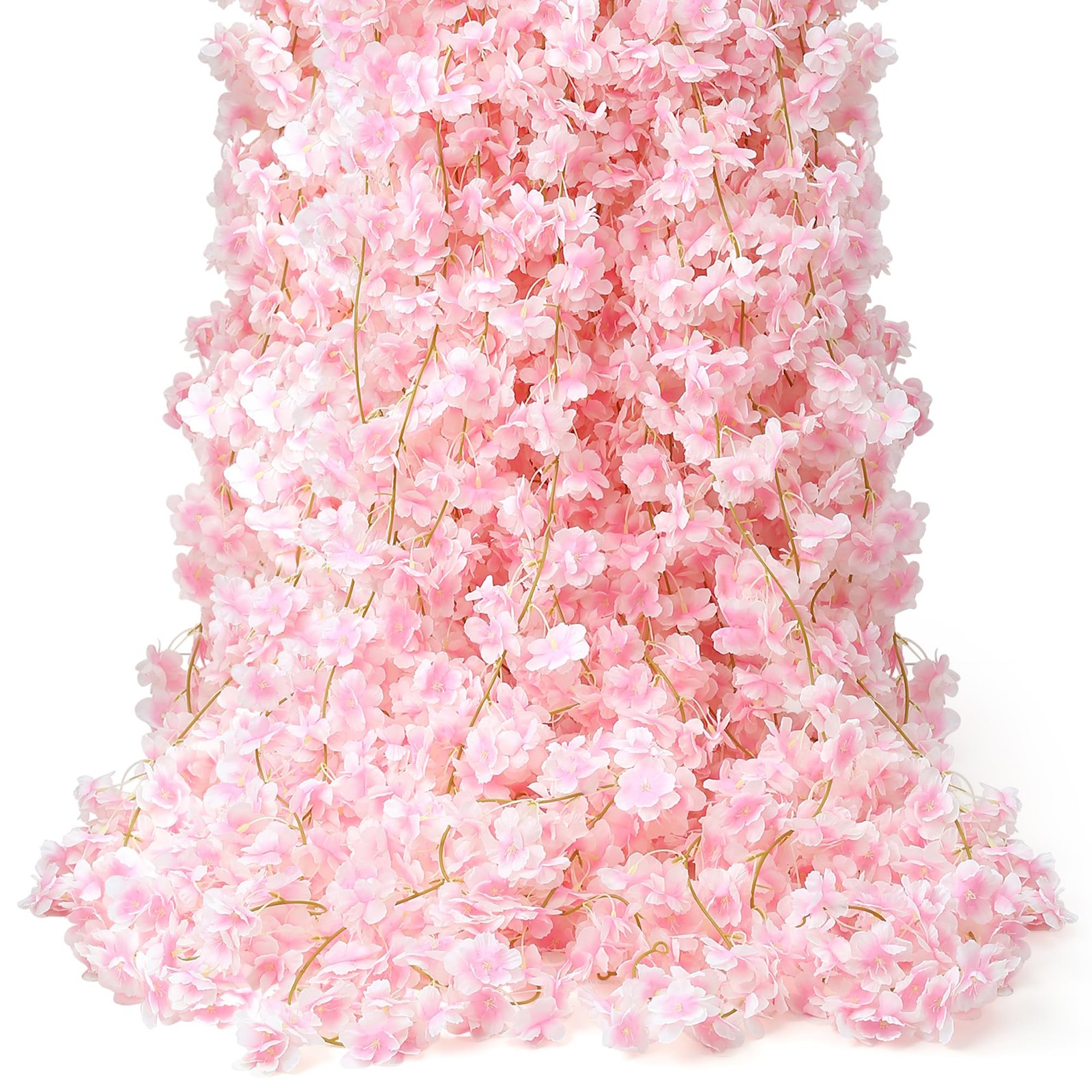 6PC 35.4FT Cherry Blossom Flowers Garland Vine for Decoration Artificial Pink…