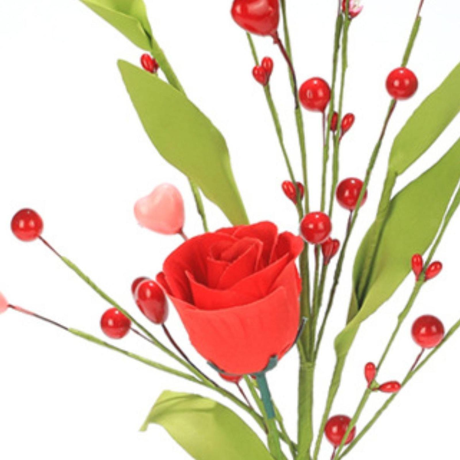 3x Artificial Flowers Floral Picks Creative Accessories Realistic Handmade