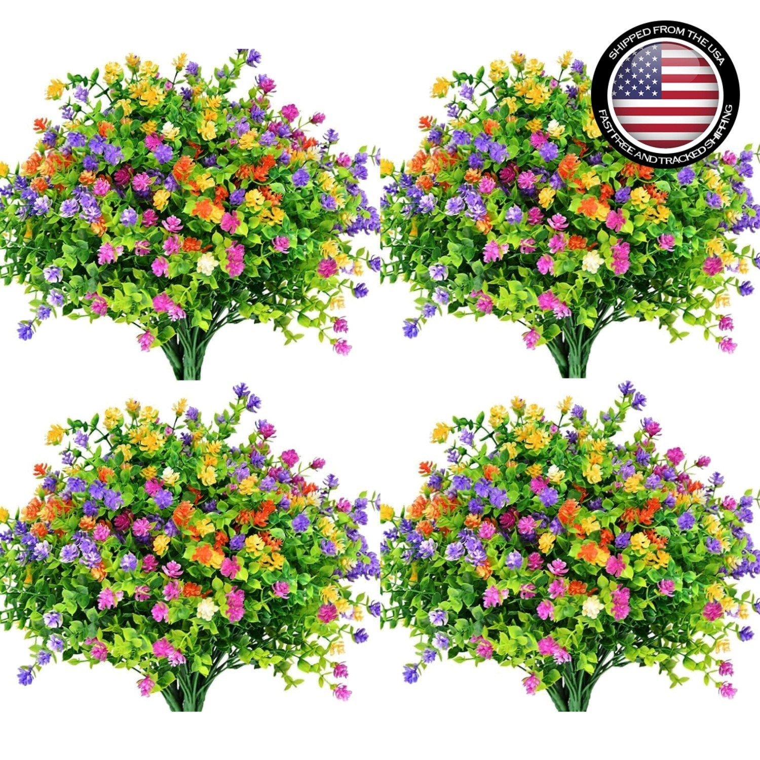 Vibrant Multi-Color Outdoor Flowers – 12 Bundles, Perfect for -Round Beauty