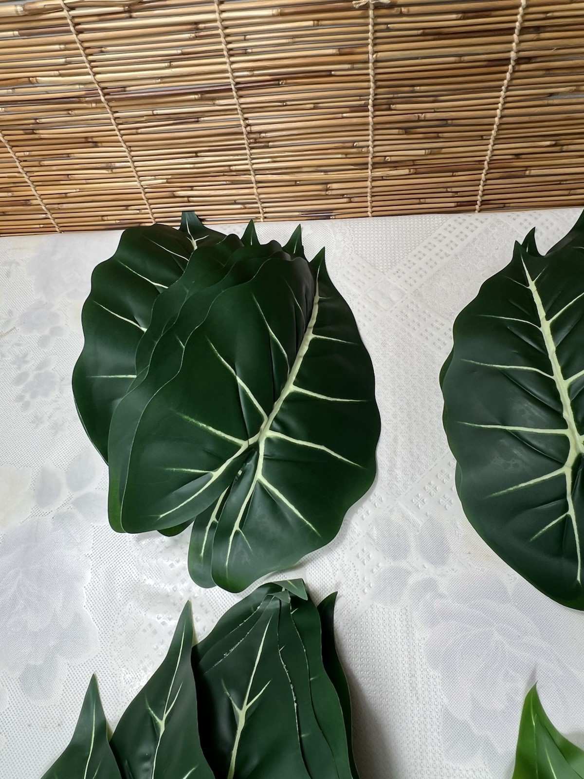 Taro Artificial Plant 24 Leaves 9” X5” (only The Leaves Come,not The Stem)