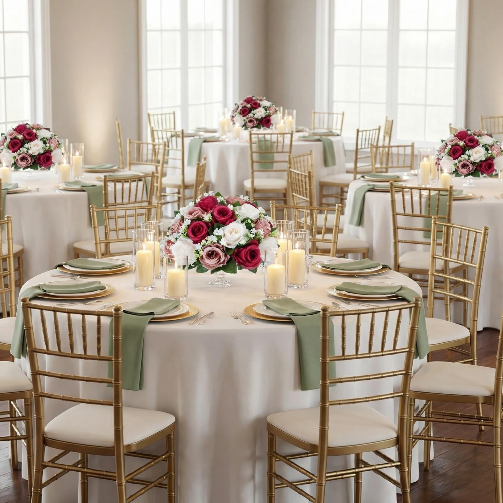2 Pcs Flower Centerpieces for Wedding Tables, 12.6in Dusty Rose Flower Balls …
