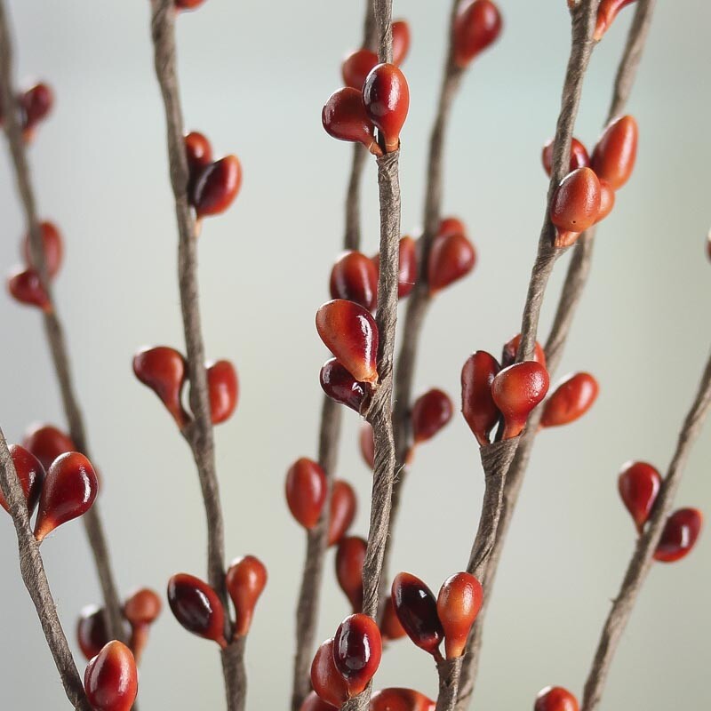 Factory Direct Craft Group 12 Hand Wrapped Petite Burnt Orange Pip Berry Sp
