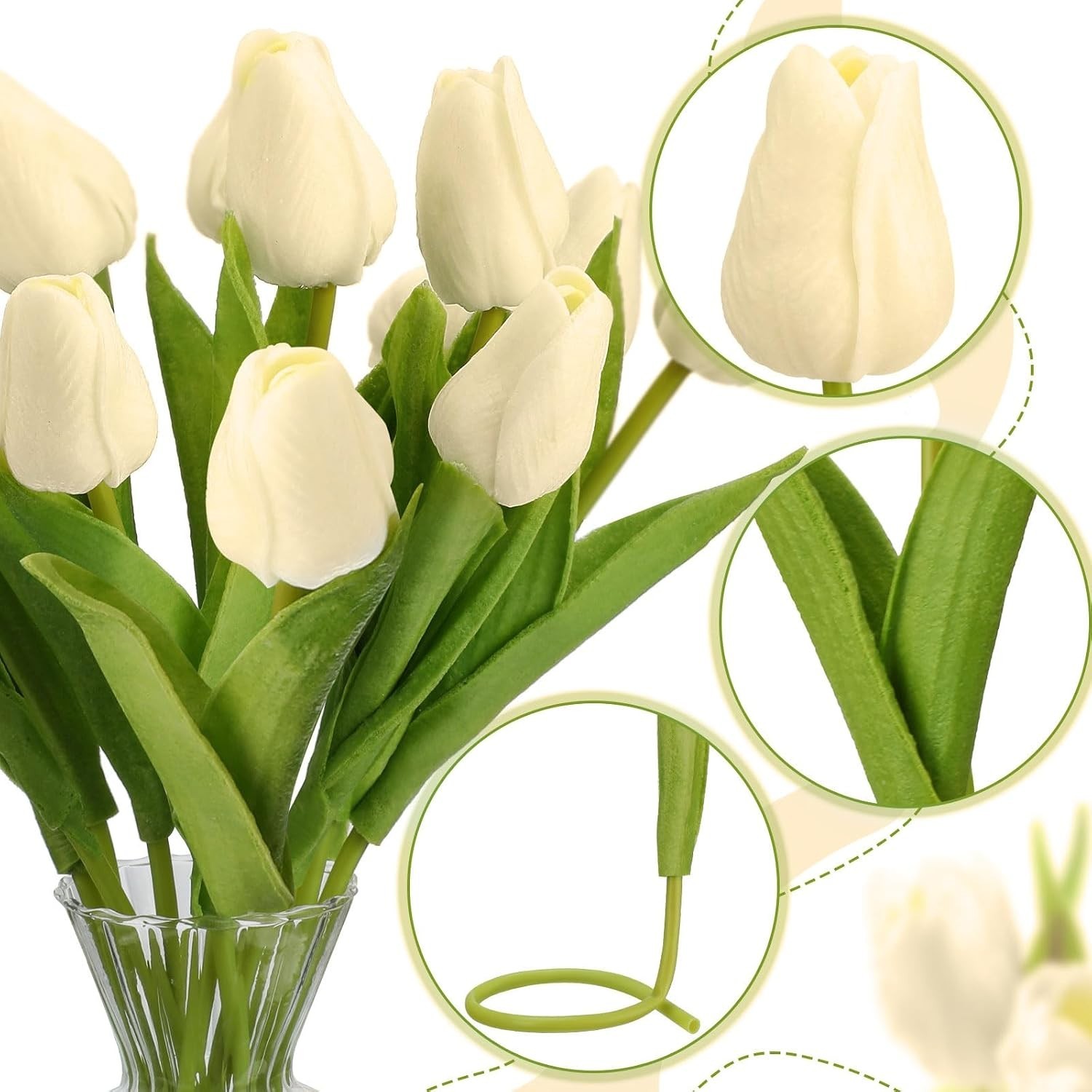 Faux Latex Tulip Bouquet – 100pc Wedding Decor