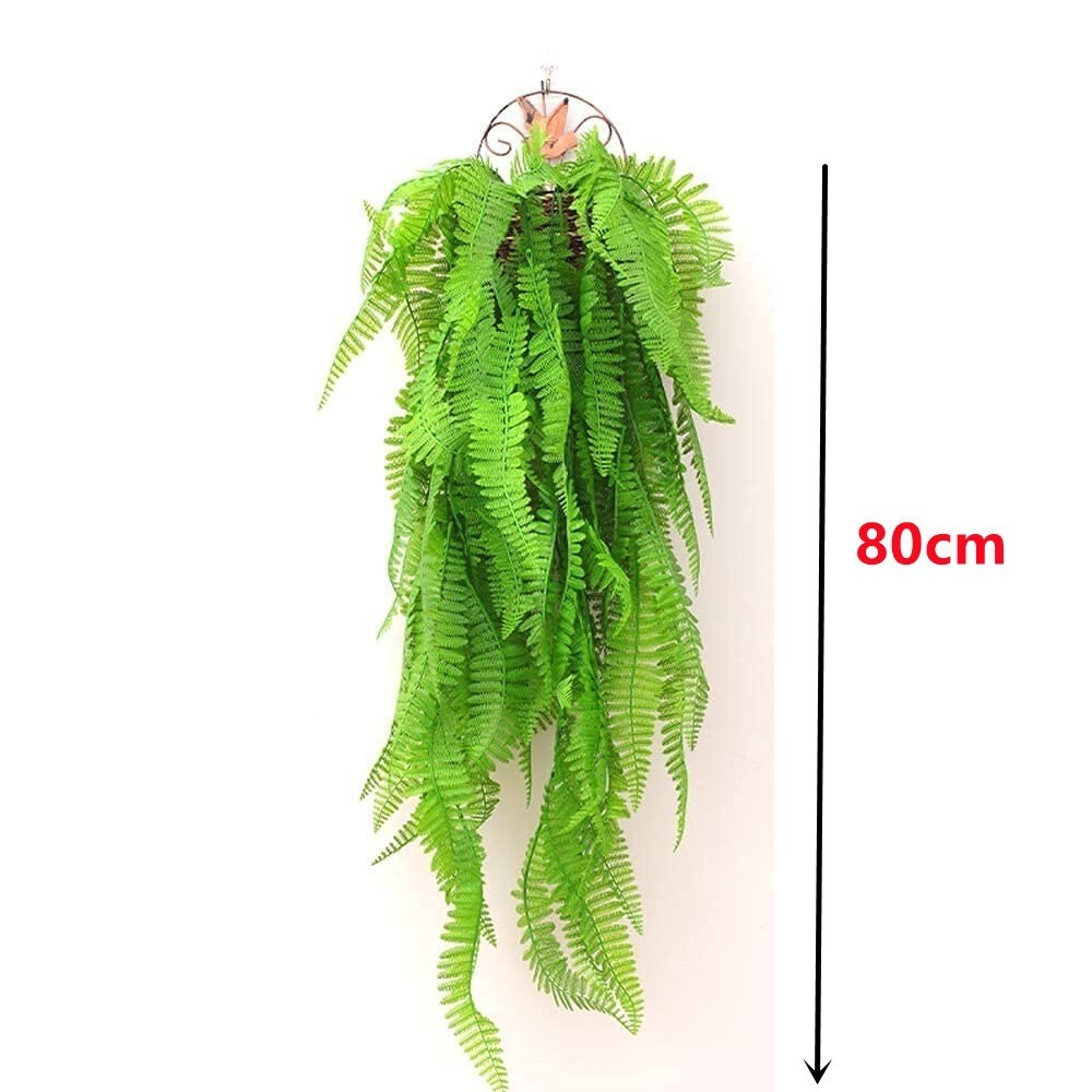 8pcs Artificial Hanging Plants Flowers Outdoor Fake Fern Garland Wedding Decor