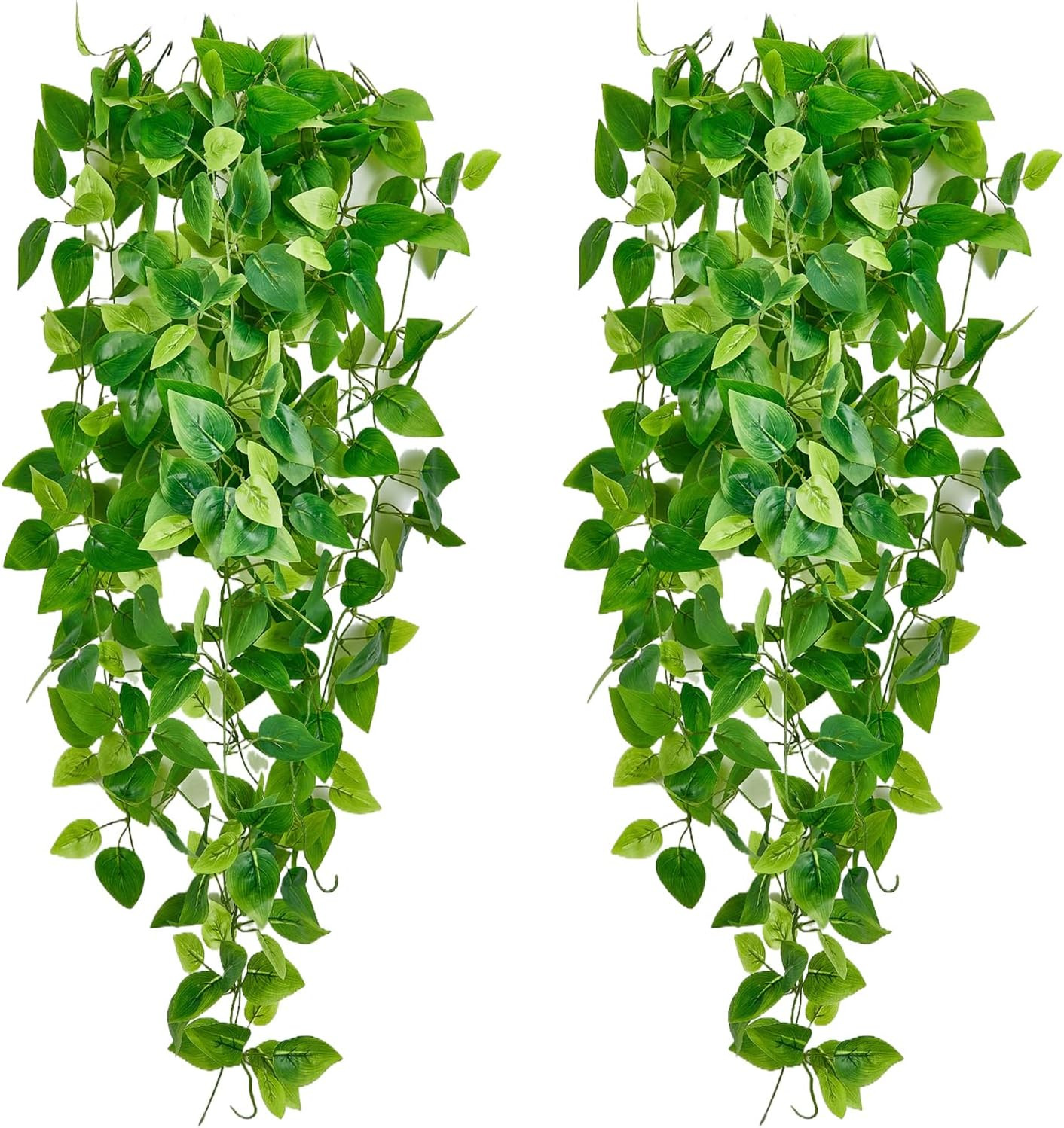 Fake Hanging Plants Vines(2pcs)for Room Decor, Artificial Ivy Greenery Garlan…