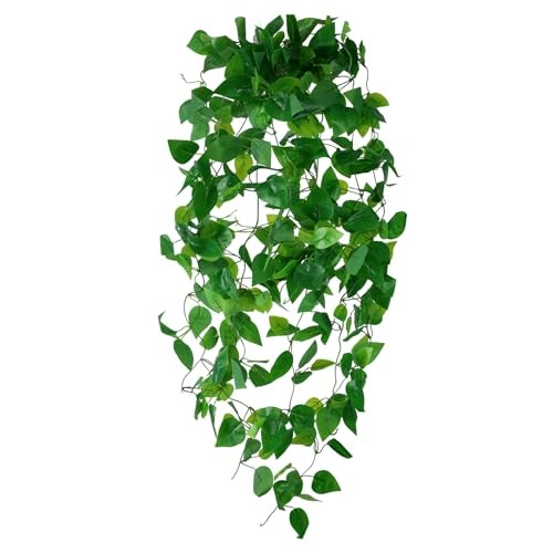 Freyalife Fake Hanging Plants for Room Decor, Artificial Ivy vines Oval 1