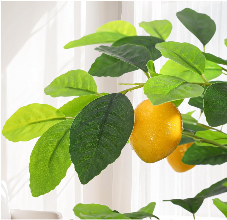 5FT Artificial Lemon Tree – 60In Fake Lemon Tree for Home Office Decor