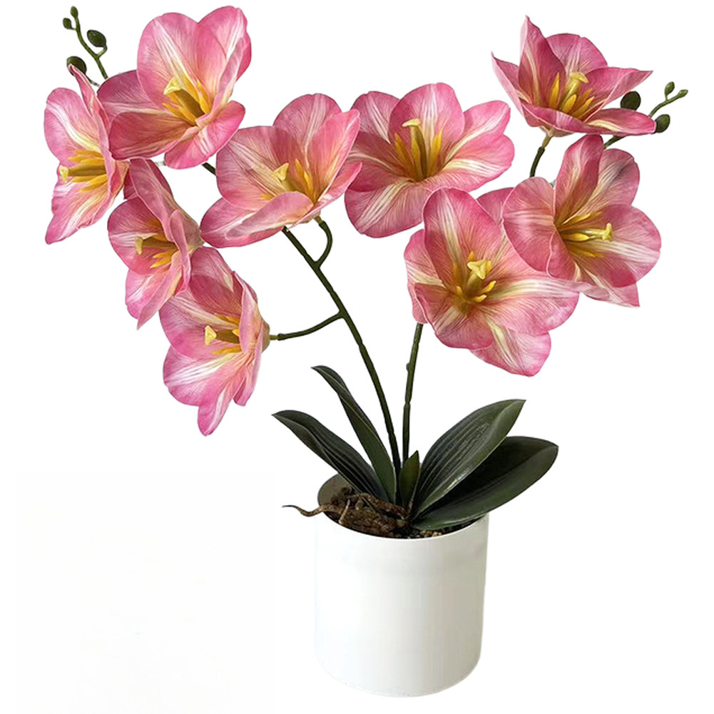 Artificial For miniature Hibiscus Bonsai 3D Printed Flower for Tabletop Decor
