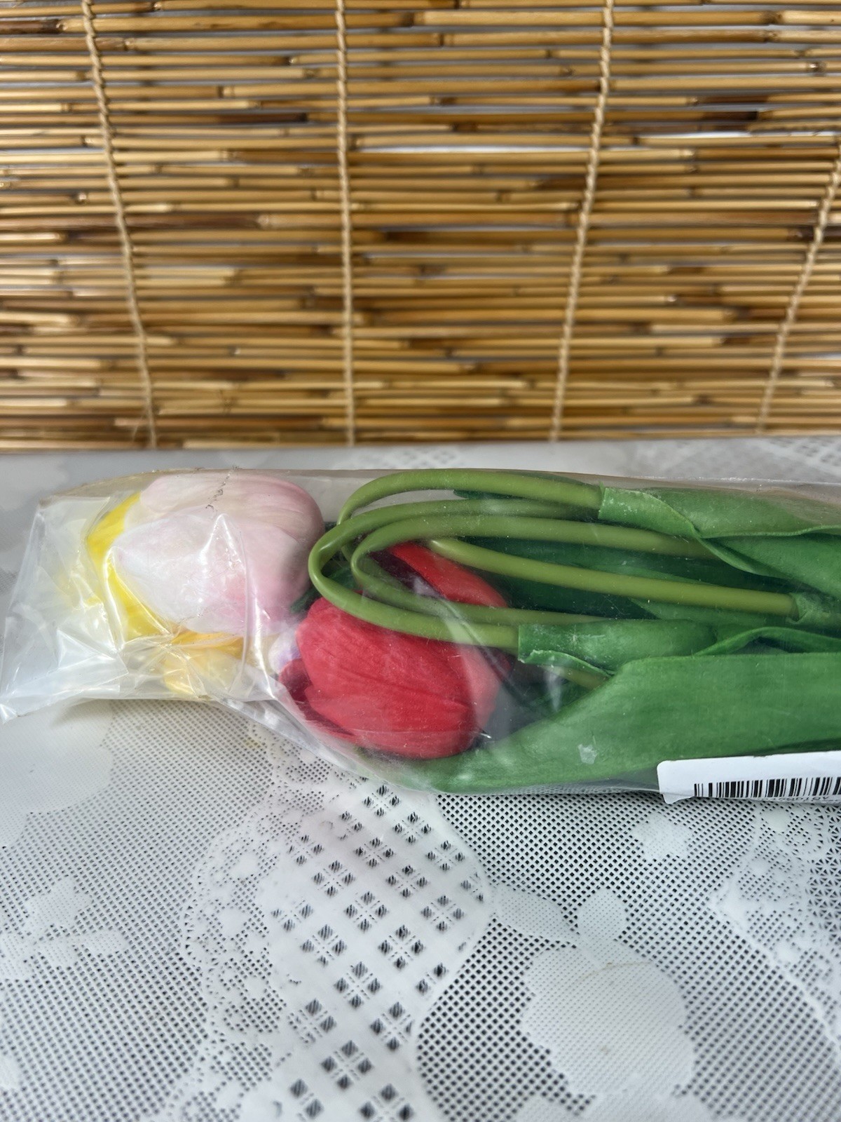 10 Pcs Rainbow Multi Color Real Touch Tulip Bundle Artificial Flower Wedding