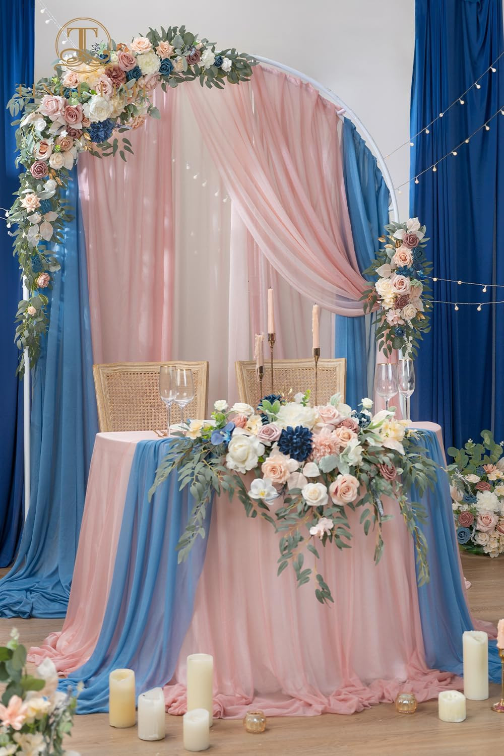Artificial Arch Flowers Kit – 5 Silk Floral Arrangements for Weddings & Events
