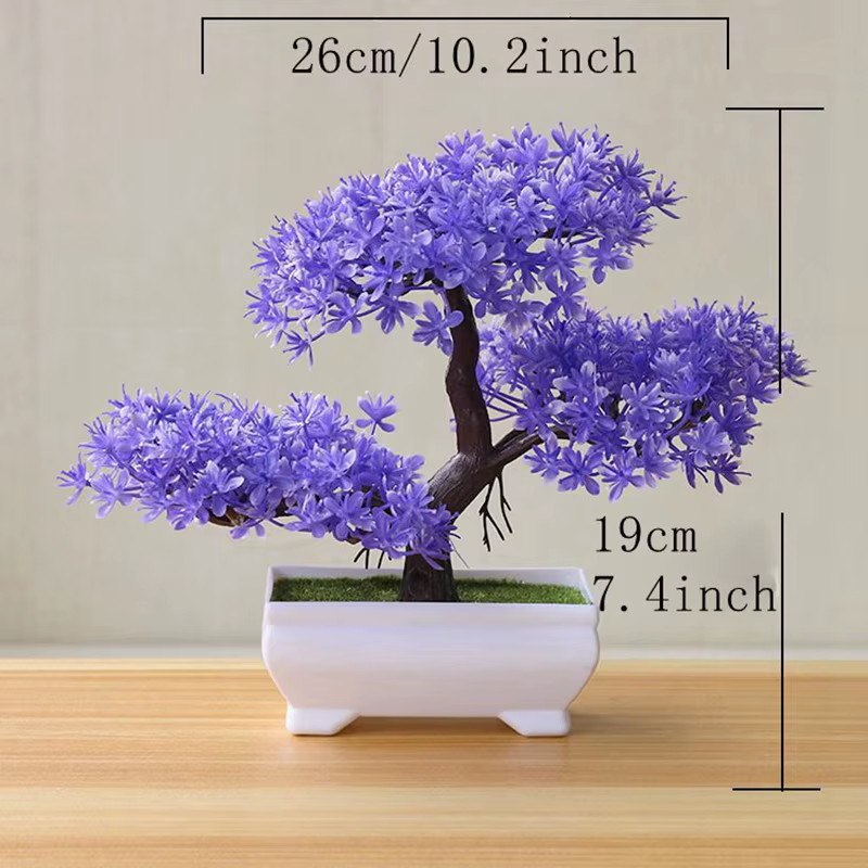 Artificial Tree Bonsai Simulation Plants Pot Plants for Garden Table Home Room B