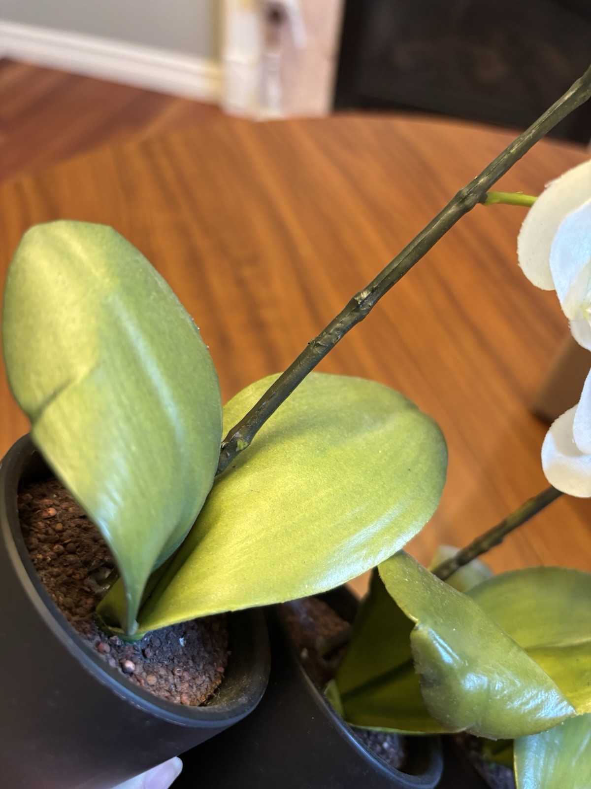 Silk Flowers In Pots Table Shelf Decor Two Arrangements Orchids