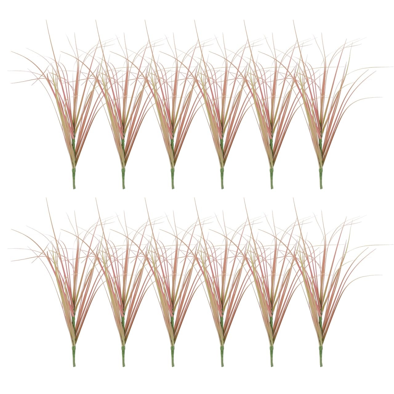 12pcs Simulated Grass Craft Decorative Grass Model Layout Scene Decor Cattail…