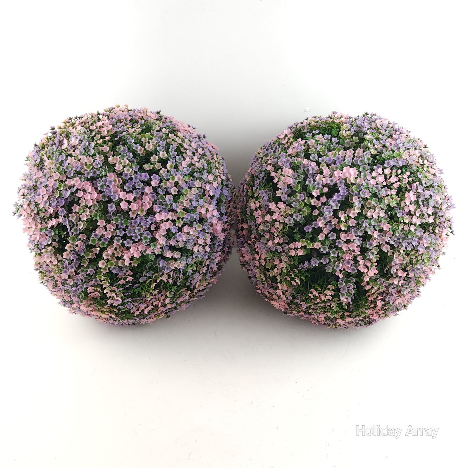 Wicker Park Set of (2) 13″ Faux Flower Indoor/ Outdoor Garden Spheres Light Pink