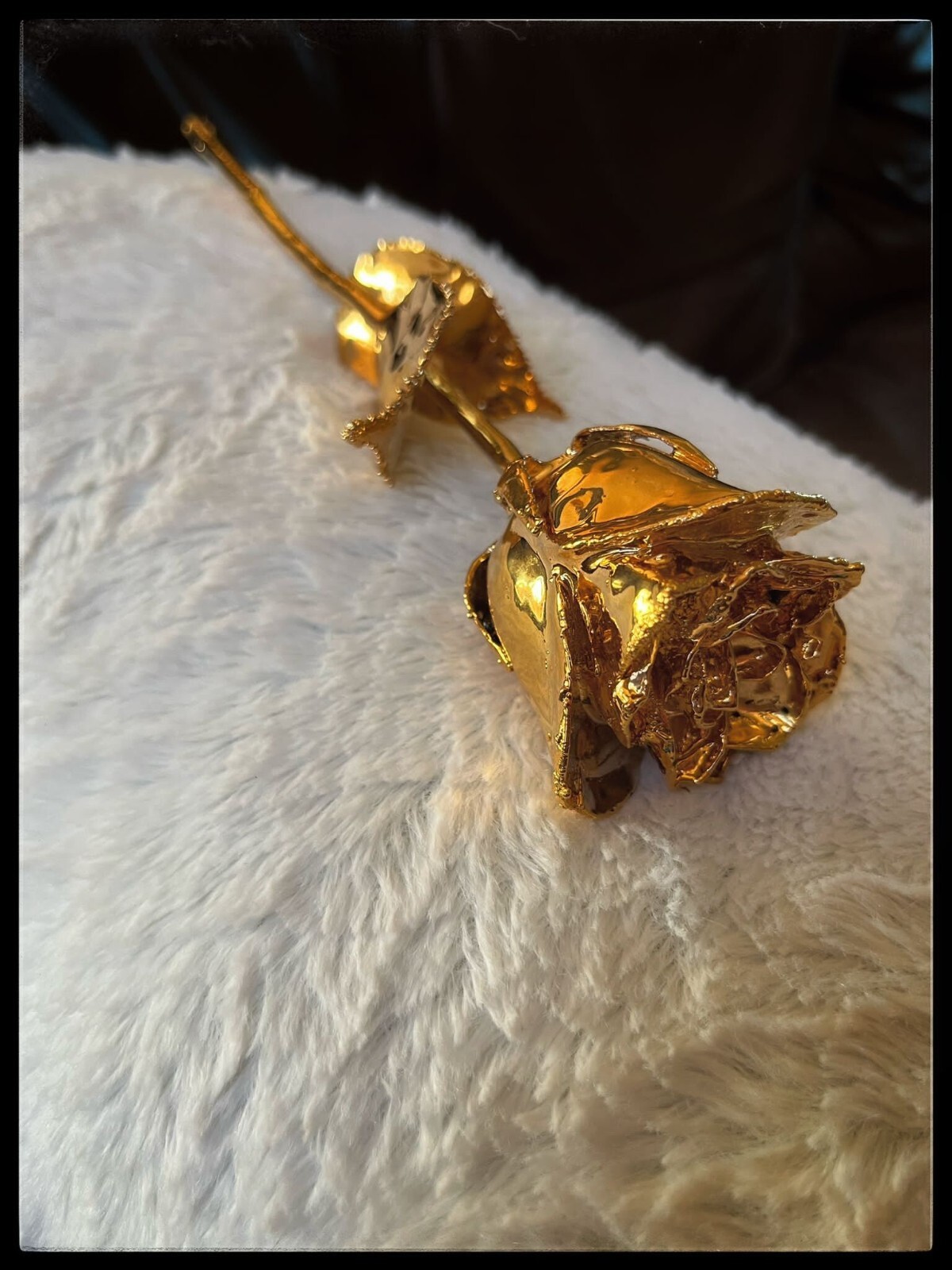 100% Natural Rose Dipped In 24K Gold, 11.5″, Wedding, Anniversary, Proposal,