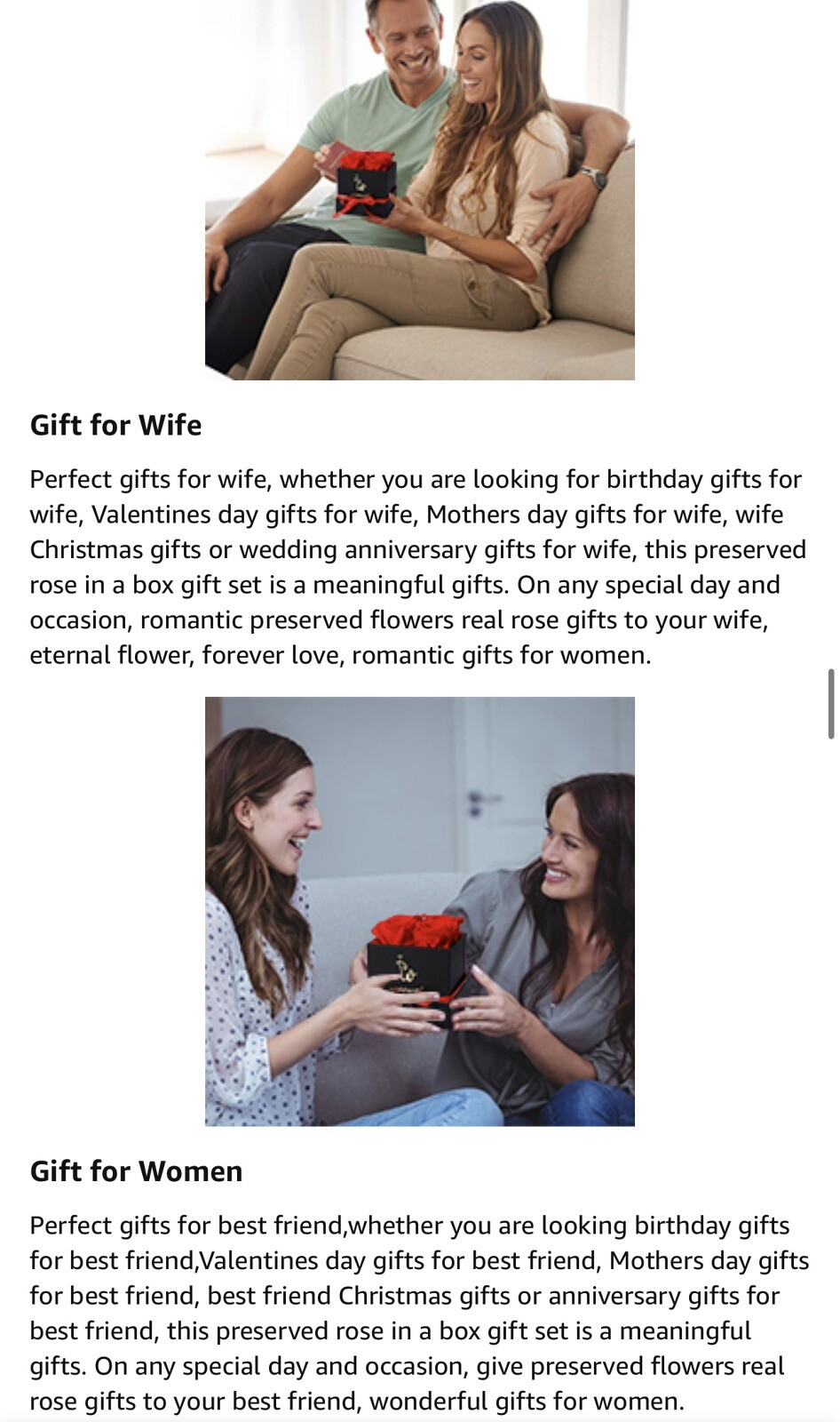 Forever Preserved Roses in a Box – Romantic Gifts for Her – Long Lasting Flowers