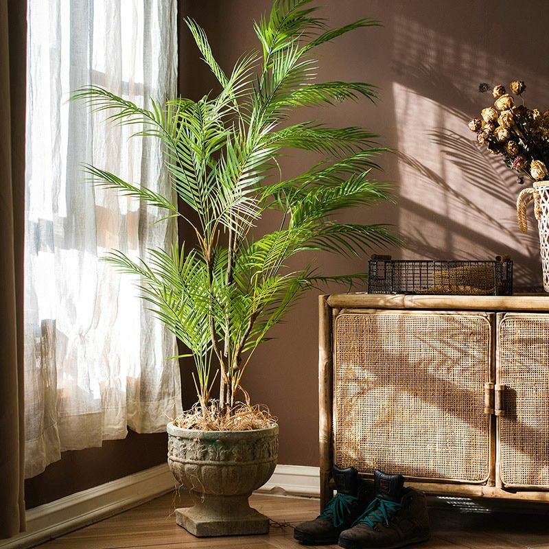 Tropical Palm Leaves Tree Plant Large Artificial Green Home Garden Decoration