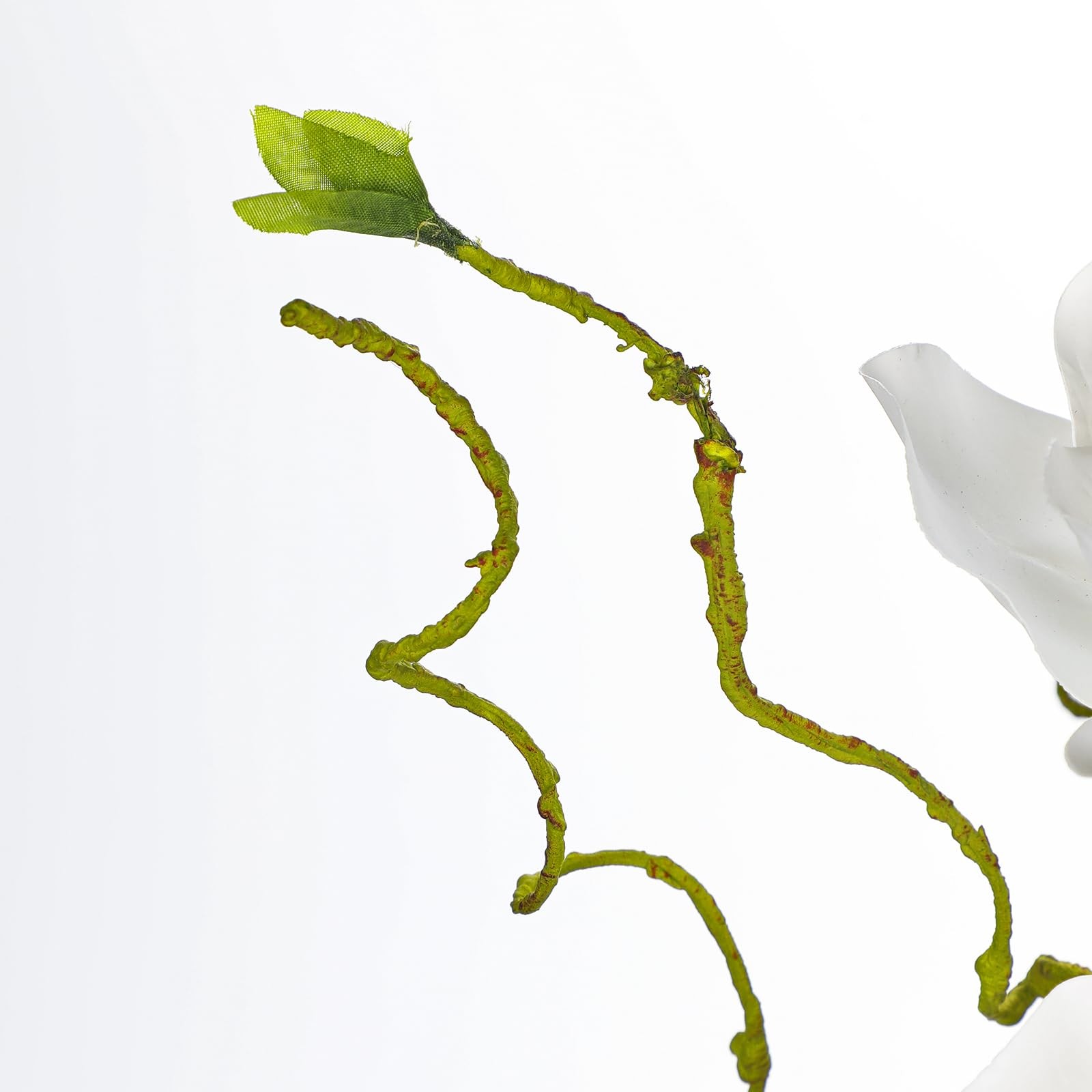 DILATATA Faux Flowers in Vase 14.5″ Magnolias Flowers Arrangement with Faux W…