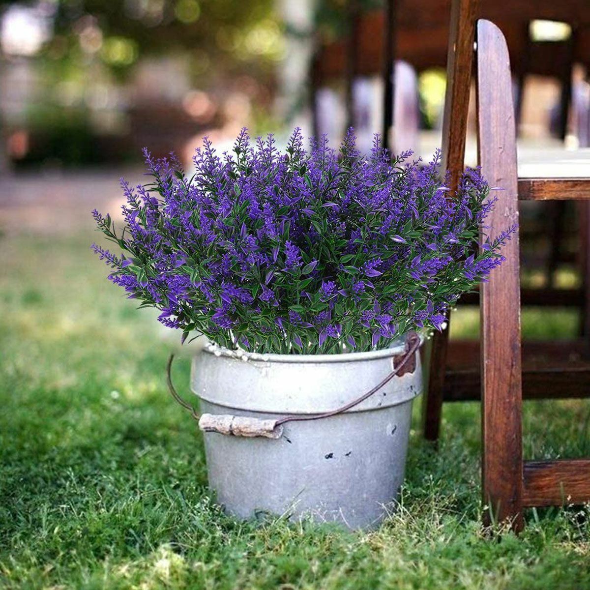 Artificial Flowers Fake Plants Decor 8 Bundles Vine Hanging Outdoor Home Garden