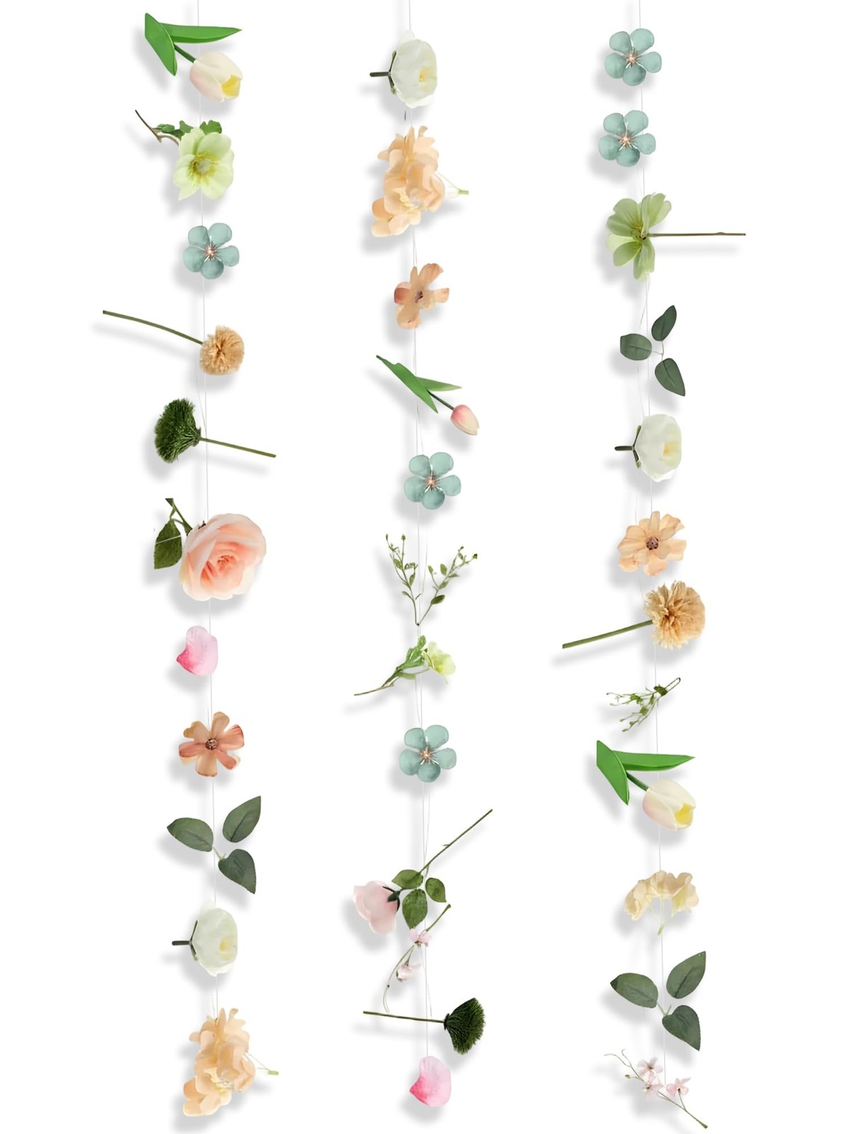 3 Pcs Artificial Flowers Hanging Decorations, 29.5ft Wildflower Daisy Garland…