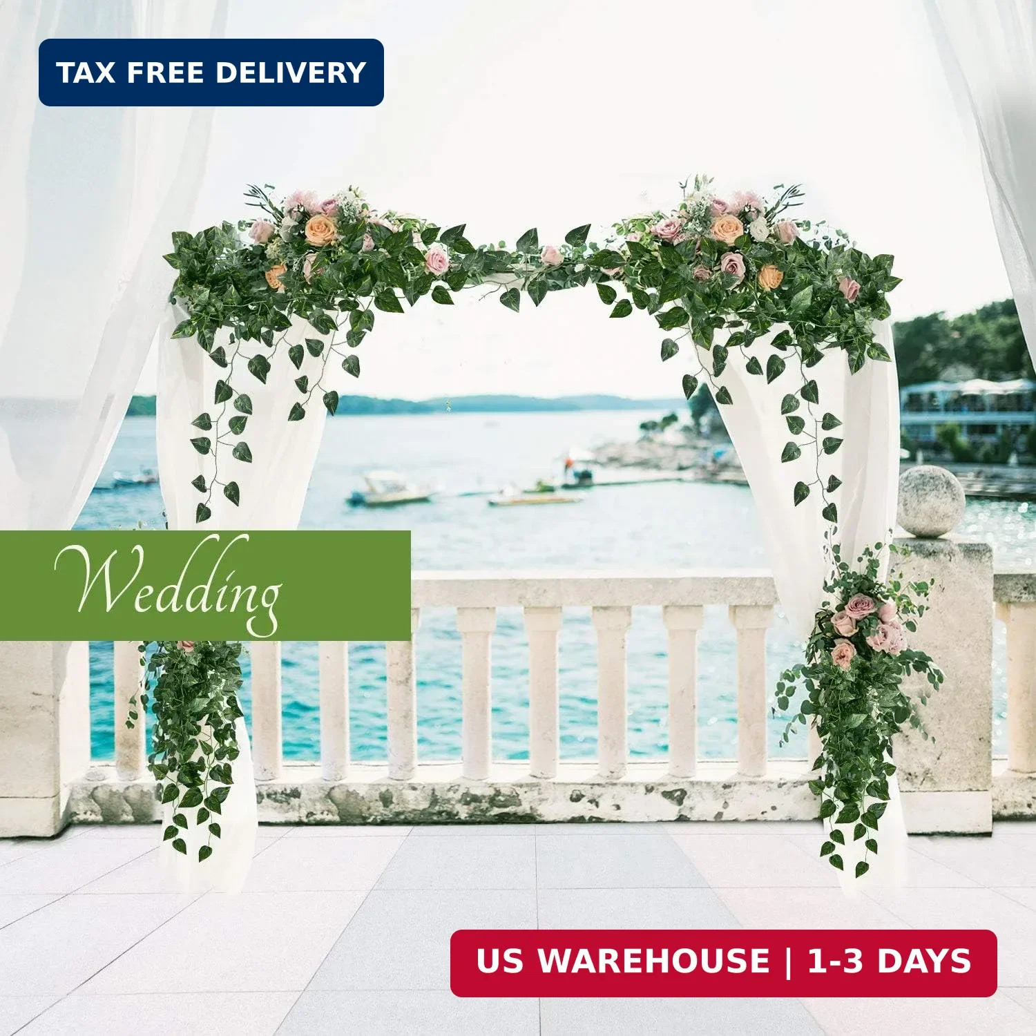 78-Ft 12 Pack Silk Artificial Ivy Vines Leaf Garland Plants Hanging Weddin