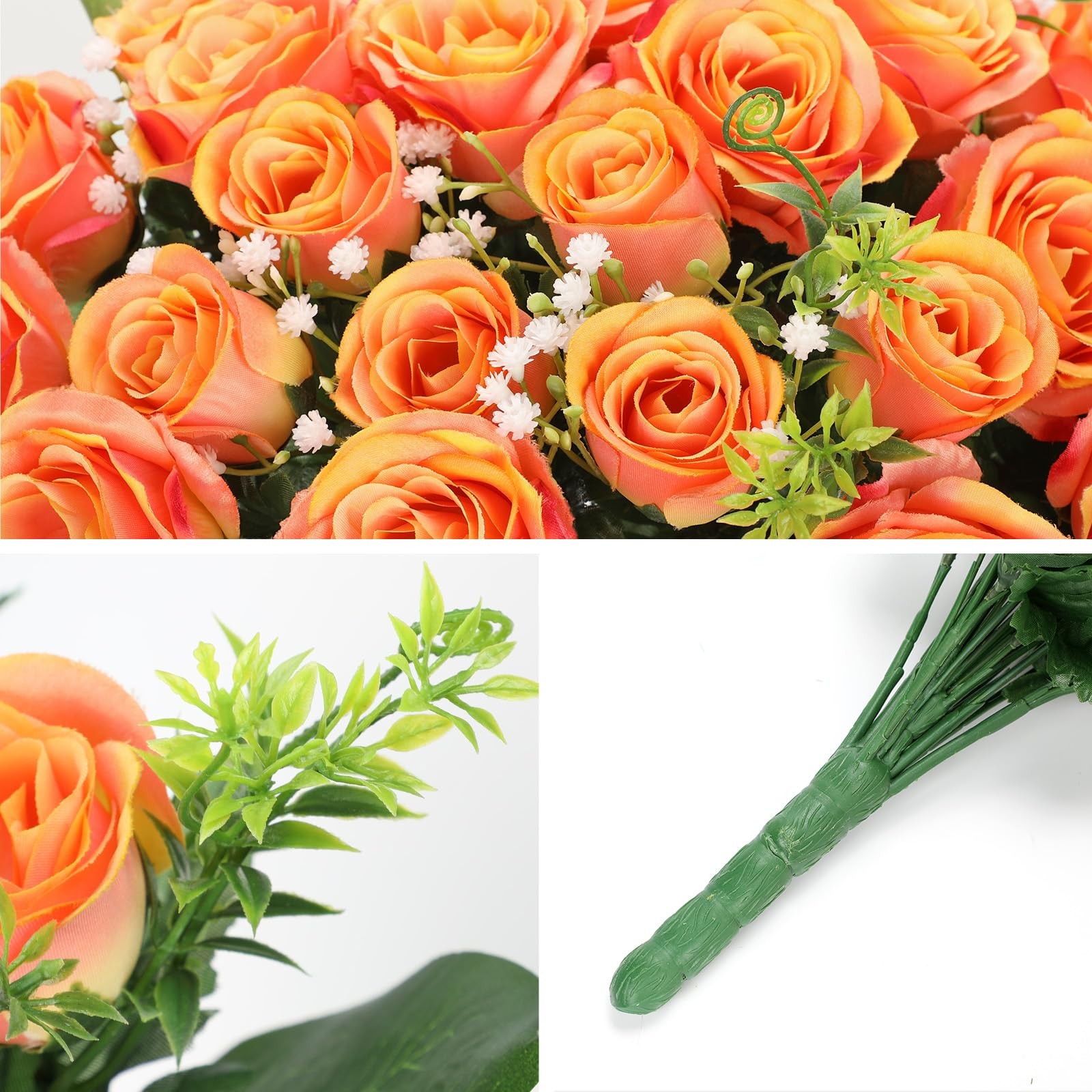 Artificial Flowers for Cemetery, Cemetery Flowers for Grave, Weather Resistan…