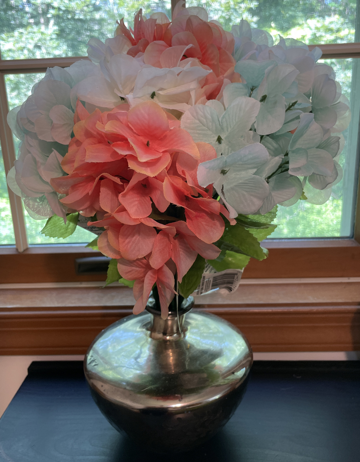 Hydrangea Silk Flowers Heads Pack of 10 Variety Colors Full Artificial Bouquet
