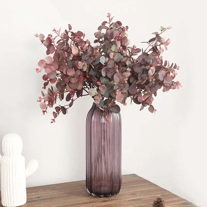 70Cm Autumn Color Eucalyptus Leaf Forest Money Leaf Artificial Plant Wedding Hom