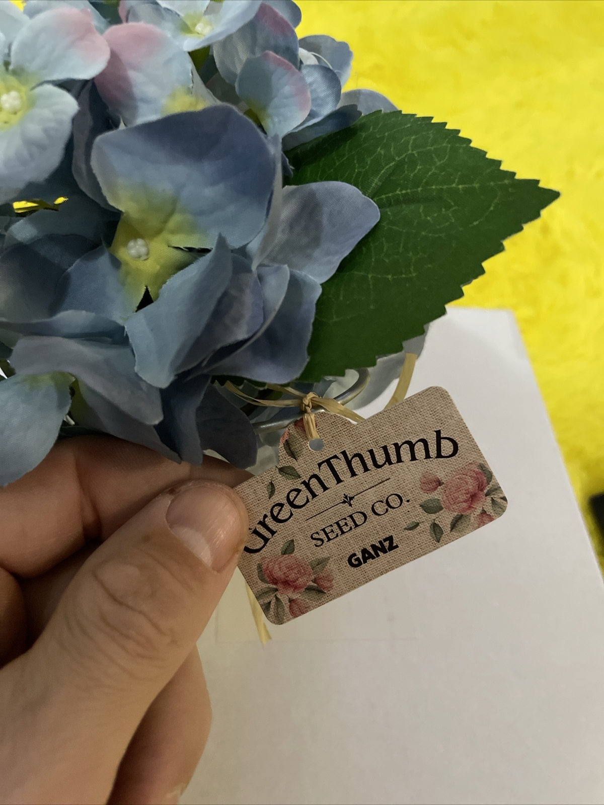 GreenThumb Seed Co. Hydrangea Cube Decoration By Ganz