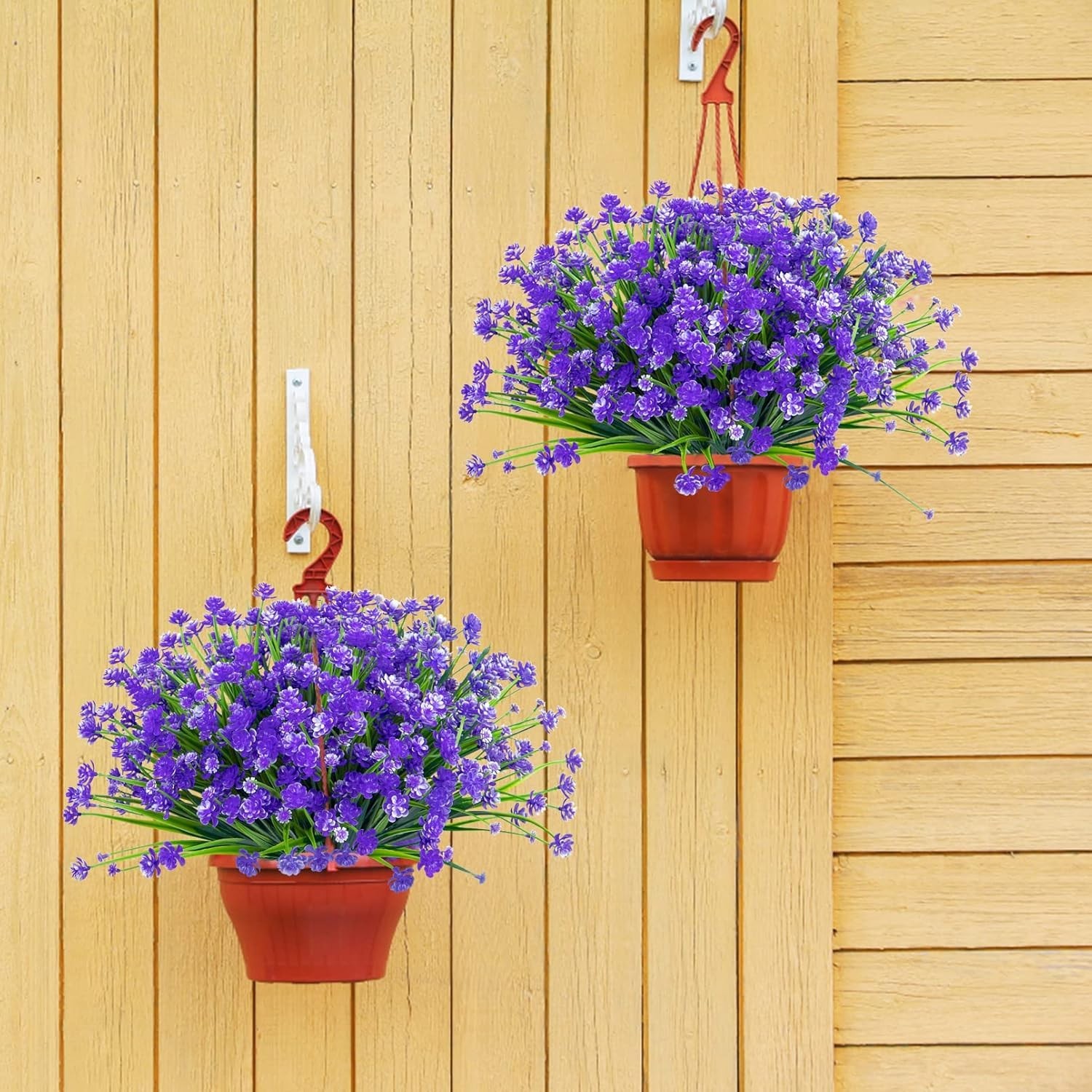 Vibrant 12 Pack of Purple Faux Flowers – Indoor & Outdoor Decoration Solution