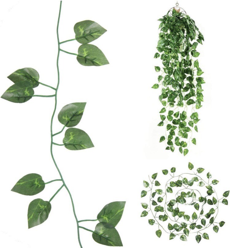 20 Strands 132Ft Artificial Faux Ivy Vine Leaves Greenery Garland Hanging Plants