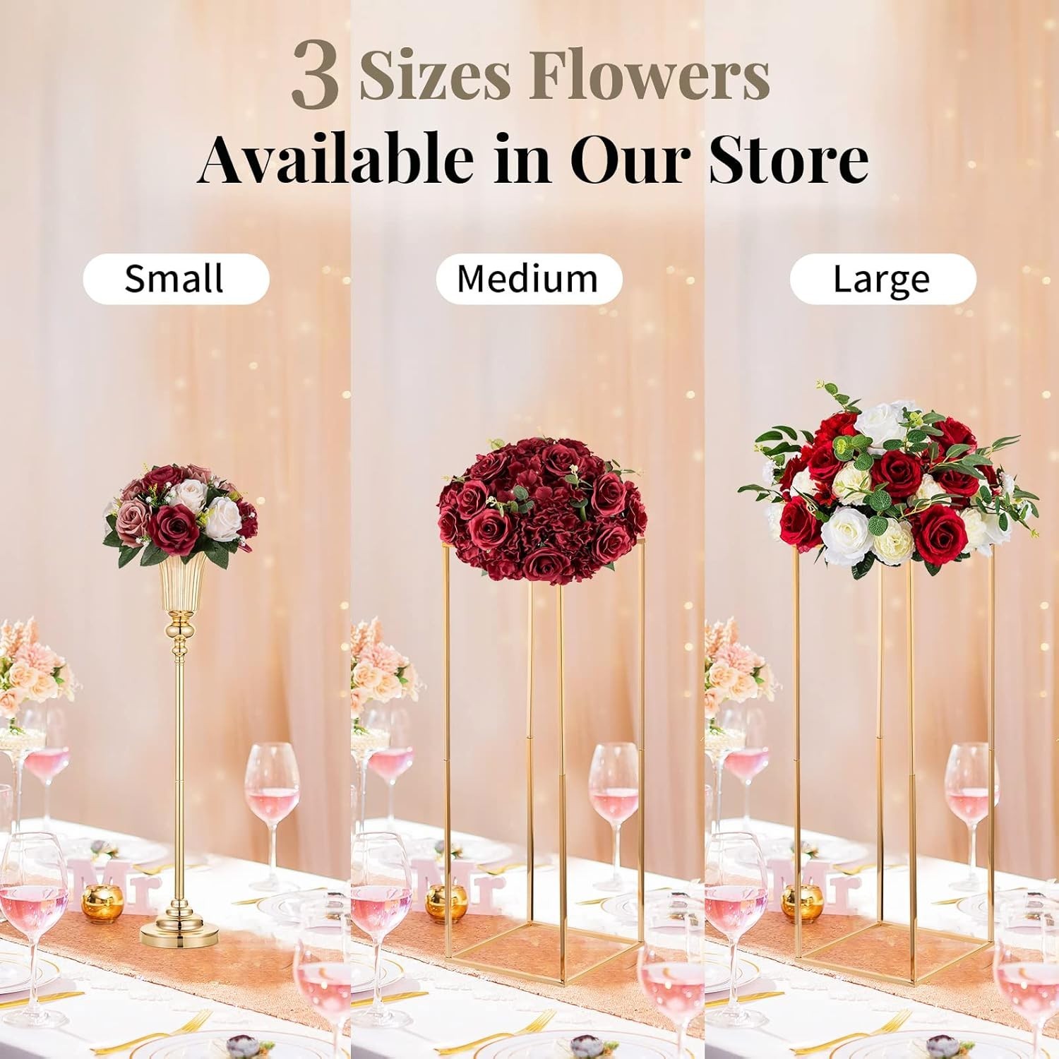 Dust Resistant Table Centerpieces – 6 Elegant Rose Balls for Any Occasion