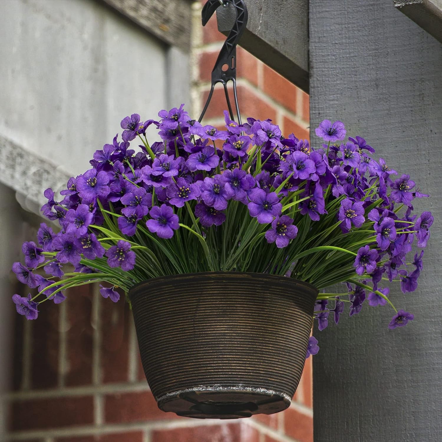 Artificial Flowers UV Resistant Faux Outdoor Plants Garden Decor Home Decoration
