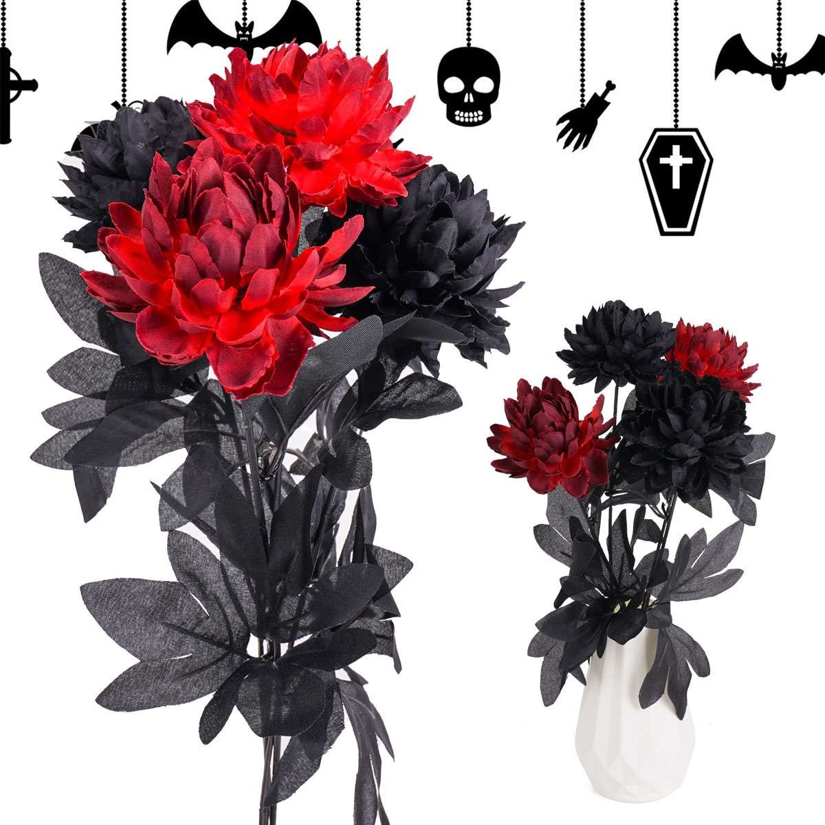Bouquet Artificial Faux Silk Rose Flowers Wedding Party Events Decoration Xmas