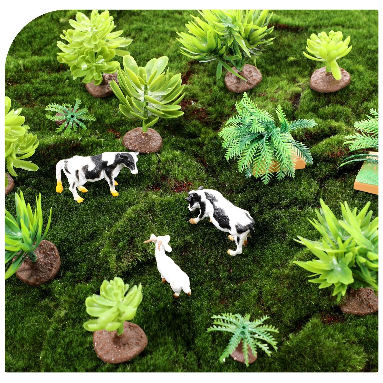 16 PCS Artificial Miniature Trees Realistic Mini Succulent Plants Plastic Mod…