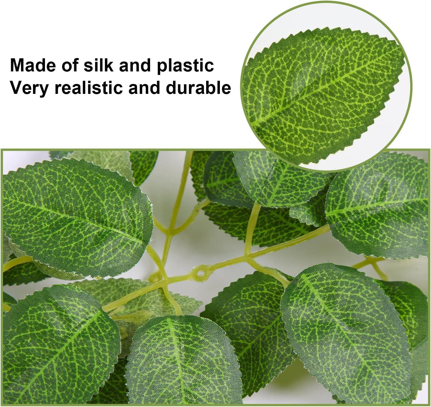 60 Pcs Artificial Rose Leaves Faux Silk Green Leaves For Wedding Decor Plastic